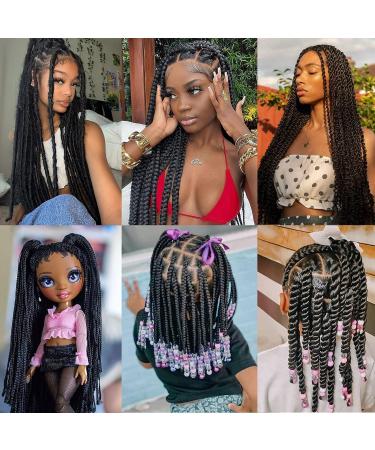 RuiYok 4Pcs Natural Black Brazilian Wool Hair for Braids - Acrylic Hand Knitting Yarn for Hair Braiding & Extensions - Jumbo Braids, Faux Locs & Senegalese Twists (1B) - Buy Online on SooperMarket.com