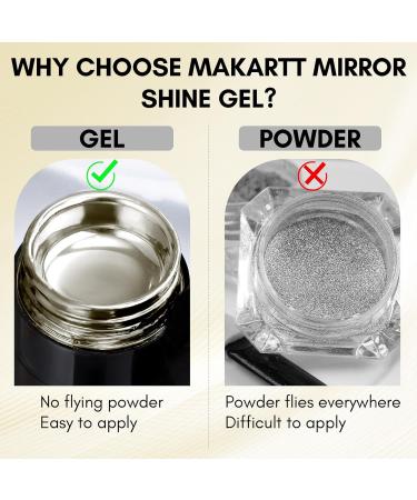 Makartt Painting Gel Nail Polish UV: Rose and Gold Chrome Mirror Metallic Effect - for Nail Art - Buy Online on SooperMarket.com