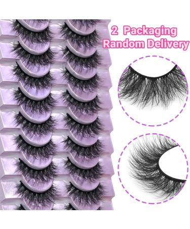 10 Pairs of EYDEVRO Natural Mink Eyelashes | Fluffy Wispy 15mm Cluster Extensions | C & D Curl Volume False Lashes with Cotton Band - Buy Online on SooperMarket.com
