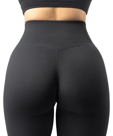 MOOSLOVER Seamless High Waist Butt Lifting Yoga Pants in Black - Medium #1 Compression Tights for Women - Buy Online on SooperMarket.com