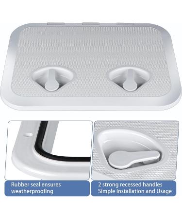 SmartMarine White Marine Deck Access Hatch 17.3x12.4 - Rectangle Boat Deck Hatch & Lid - Buy Online on SooperMarket.com