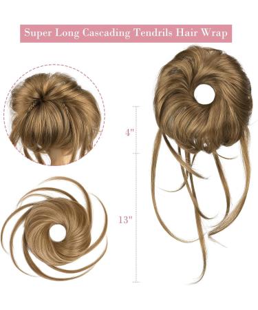 REECHO Super Long Messy Bun Hair Piece in Honey Blonde - Curly Wavy Updo Extensions for Women and Girls - Buy Online on SooperMarket.com