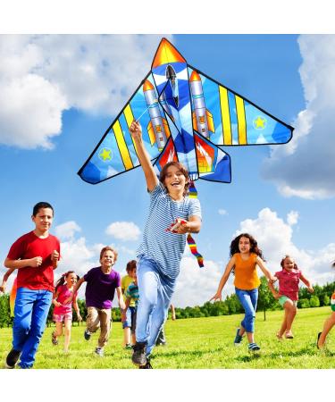 TOY Life 2 Pack Airplane Kites for Kids | Easy-to-Fly Large Beach Kite Set | Ideal Outdoor Gift for Children - Buy Online on SooperMarket.com