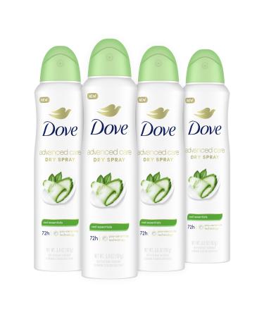 Dove Advanced Care Antiperspirant Deodorant Dry Spray Cool Essentials 4 Count Antiperspirant deodorant for helping your skin barrier repair after shaving With Pro Ceramide Technology 3.8 oz 15.2 Ounce (Pack of 1) Cool Essentials