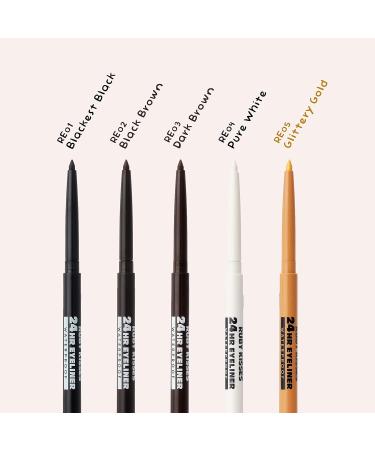 Ruby Kisses Waterproof Eyeliner 24HR Long-Lasting Mechanical Pencil 3 Pack (Blackest Black) - Buy Online on SooperMarket.com