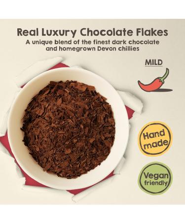 South Devon Chilli Farm Mint Chilli Drinking Chocolate | Indulgent Gluten-Free Vegan-Friendly Chocolate Flakes in a Jar | 200g - Buy Online on SooperMarket.com