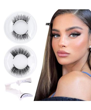 Buy WIWOSEO Reusable Magnetic Eyelashes - Dual Magnetic Lashes for a Natural Look | Glue-Free with Applicator | 2 Pairs B-15MM for Effortless Beauty - Buy Online on SooperMarket.com