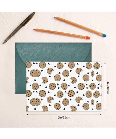 YYHHAOFA Dark Green Cookies Food Chocolate Chip Biscuits Pearl Paper Holiday Card Greeting Card Suitable For Christmas Party Invitations Dark Green One Size - Buy Online on SooperMarket.com