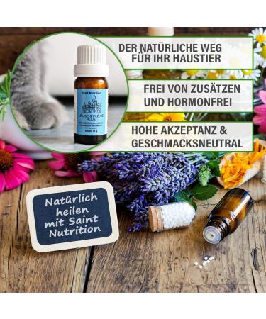 Saint Nutrition Lice & Fleas Plus Globules - Natural Remedy for Cats & Dogs | Homeopathic Solution with Bach Flowers | 10g - Buy Online on SooperMarket.com