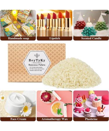 10lb Organic White Beeswax Pellets - Triple Filtered Candle Wax for DIY Creations - Ideal for Candle Making, Lip Balms, Lotions, and Soap Making - Cosmetic Grade Pure and Natural Beeswax - Buy Online on SooperMarket.com