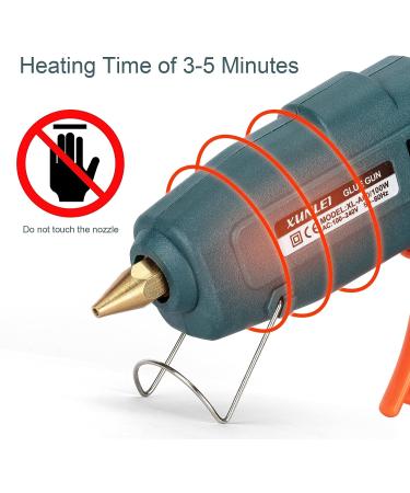 Hot Glue Gun Kit with 20 PCS Glue Sticks | Dual Temp 60/100W Hot Glue Gun for DIY Projects | Ideal for Home and Office Quick Repairs | Dark Green - Buy Online on SooperMarket.com