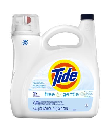 Tide Free & gentle liquid laundry detergent 96 loads 138 Fl Oz 138 Fl Oz (Pack of 1)