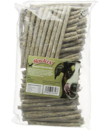 HOWLERS Natural 12.5cm Pack of 100 Rawhide Dog Chew Munch Sticks | Natural Dog Chews Stick For All Dogs | Delicious Dog Chew Sticks For Your Furry Friend