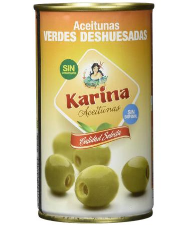 Aceitunas Karina Green Manzanilla Olives without Stones Tin Pack of 12 (12 x 150 g)