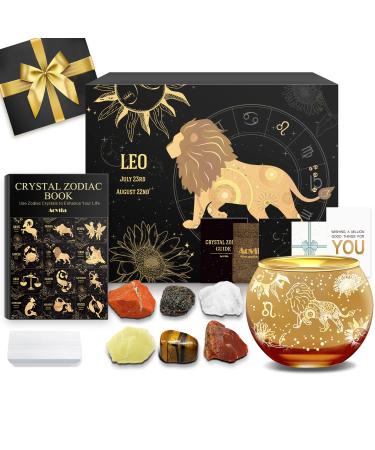 Aovila lion gifts for women lion tealight holder candlestick crystals gift box set zodiac sign astrology gifts birthday gifts for women mom best friends lion with tealight holder