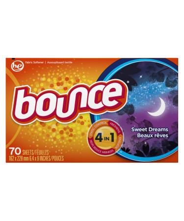 Bounce Fabric Softener Dryer Sheets, Sweet Dreams Scent, 70 Count 70 Sheets (Pack of 1)