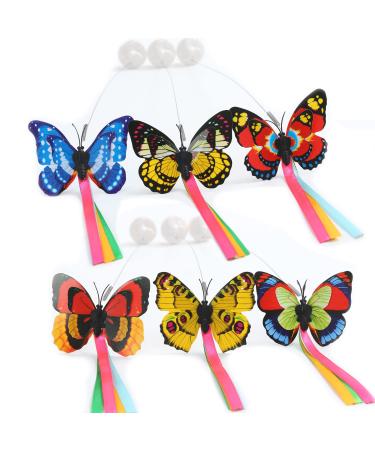 Vealind Cat Toys for Indoor Cats Interactive Play Teaser Cat Toy with 360 Electric Rotating Butterfly (Butterfly Replacements)