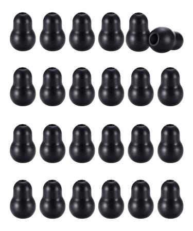 Replacement Stethoscope Ear Tips Earpieces Universal Soft Silicone Ear Plugs Earbuds Snap Tight Soft Sealing Ear Tips (Black 24 Pieces)