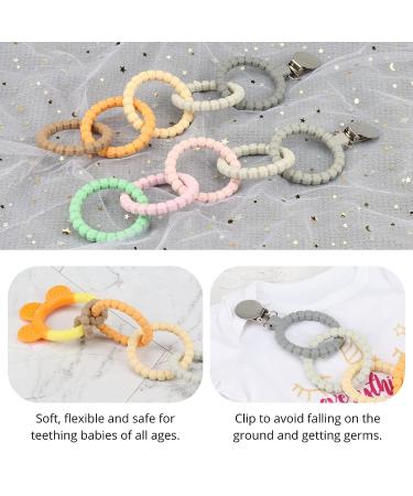 Kalovin Silicone Teether Rings - Clip-on Sensory Teething Links | BPA-Free Food Grade Teething Ring for Babies - Color 1 - Buy Online on SooperMarket.com
