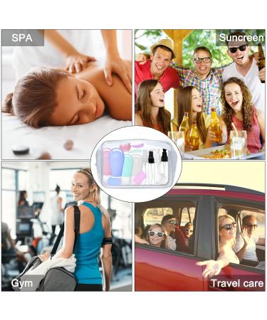 16-Piece Silicone Travel Bottles Set | TSA-Approved Leak-Proof Travel Containers for Shampoo Lotion & Shower Gel - Buy Online on SooperMarket.com