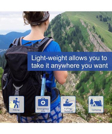 PureWell Outdoor Water Filter Straws | Personal Water Purification for Camping Hiking & Emergency Survival | Pack of 2 - Buy Online on SooperMarket.com