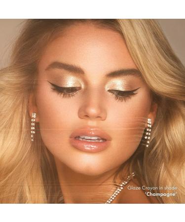 ICONIC Glaze Crayon Dual-Ended Glitter Eyeshadows - Champagne | Sparkling Wet-Look Glazed Effect - Buy Online on SooperMarket.com