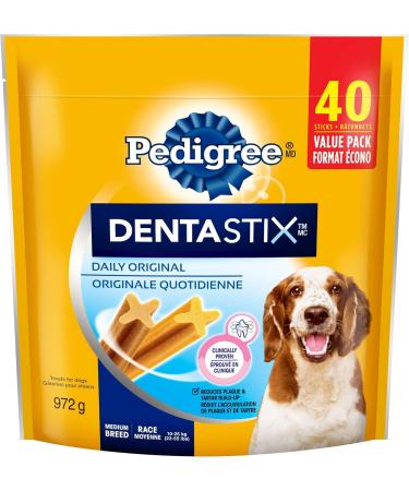 PEDIGREE DENTASTIX Oral Care Adult Dog Treats for Medium Dogs - Fresh Flavour (40 Sticks) + Original (40 Sticks) Fresh 40 Count (Pack of 2) Treats + Treats for Medium Dogs - Original - Buy Online on SooperMarket.com