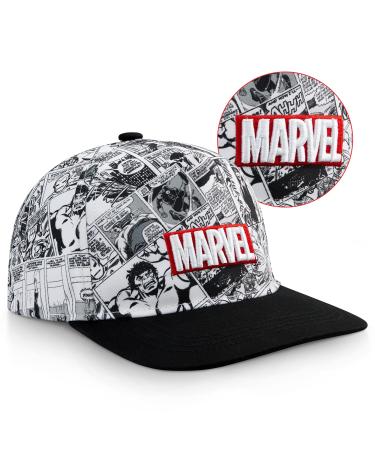 Marvel Summer Baseball Kids Cap Comfortable Cap as Sun Protection for Children and Teenagers Boys and Girls Black and White