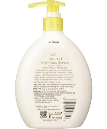 Just Hatched Bright Baby Shampoo 13.5 fl oz - Gentle & Hypoallergenic, Loveable Yummy Fragrance, Gluten-Free, No Harsh Ingredients - Buy Online on SooperMarket.com