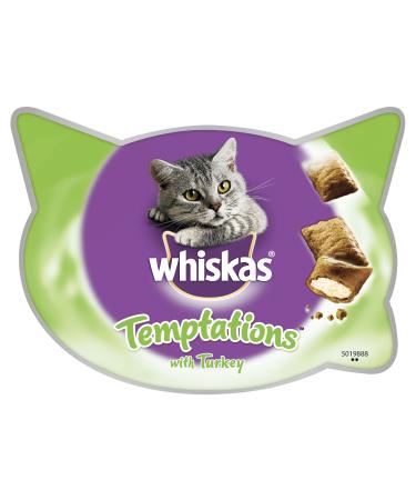 whiskas Temptations treats for cats small crunchy (8x60g) With Turkey 60 g (pack of 8)