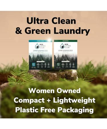 Laundry Detergent Sheets - Hypoallergenic Eco-Friendly Biodegradable & Cruelty-Free - Travel Friendly (Unscented 80 Loads - Buy Online on SooperMarket.com