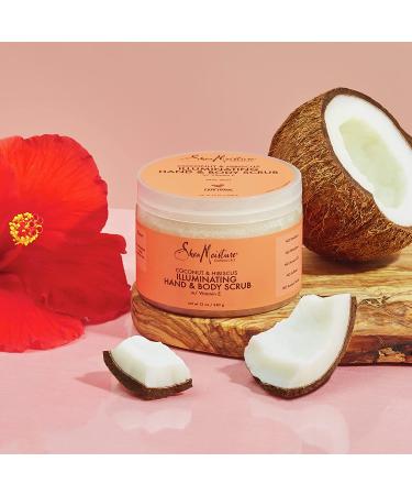 SheaMoisture Illuminating Coconut and Hibiscus Body Scrub 12 oz - Cruelty-Free Skin Care - Buy Online on SooperMarket.com