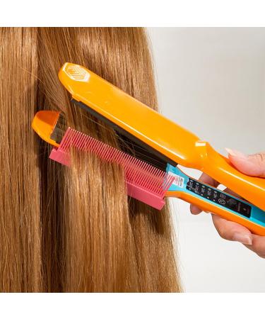 Hair Straightener Comb - Pink Barber Straightening Brush & Styling Attachment for Flat Iron | International Shipping Available - Buy Online on SooperMarket.com