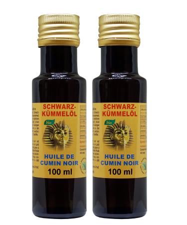 Black Cumin Oil Cold Pressed Egyptian Natural Organic Nigella Sativa 2x100ml