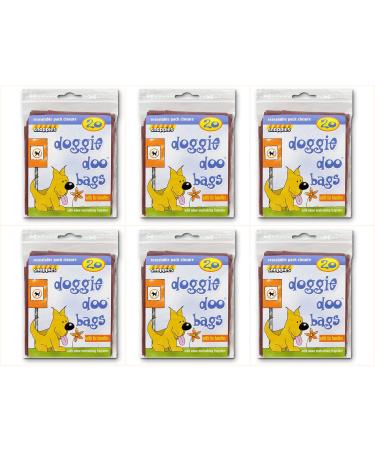 Snappies Tidy-Up Doggie Doo Bags with Tie Handles 20 per pack (PACK OF 6)