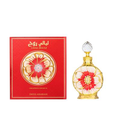 SWISS ARABIAN Layali Rouge Women's Perfume Oil - Floral Fruity Gourmand Scent - 0.5 oz - Buy Online on SooperMarket.com