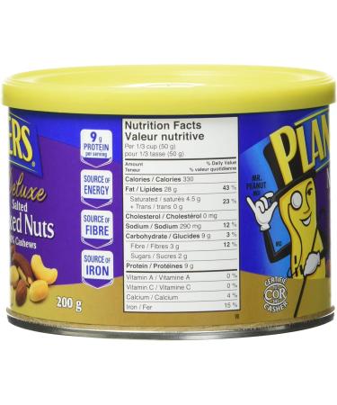 Planters Deluxe Mix Nuts 40% Cashews Roasted 200 Grams & Almonds Roasted Salted 200g Mix Nuts + Almonds 200g - Buy Online on SooperMarket.com