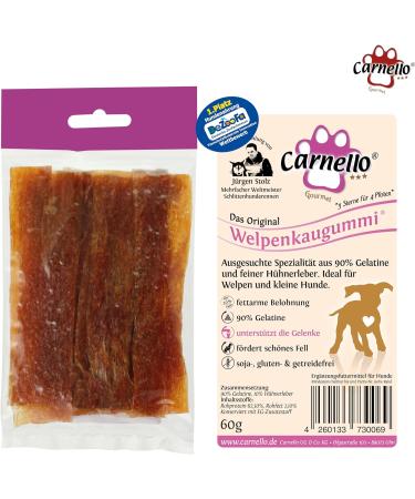 Carnello Puppy Treats - Grain-Free Chewing Bones & Dog Snacks (3 x 60g Pack) - Healthy Chicken Flavor - Buy Online on SooperMarket.com