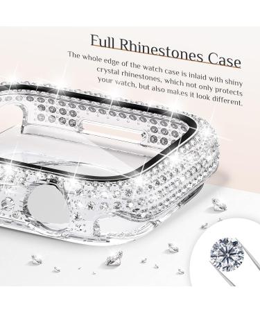 Goton 2-in-1 Waterproof Bling Case for Apple Watch 40mm - Full Glitter Diamond Rhinestone Bumper Cover for Women | Compatible with SE (2nd Gen), Series 6/5/4 - Clear - Buy Online on SooperMarket.com