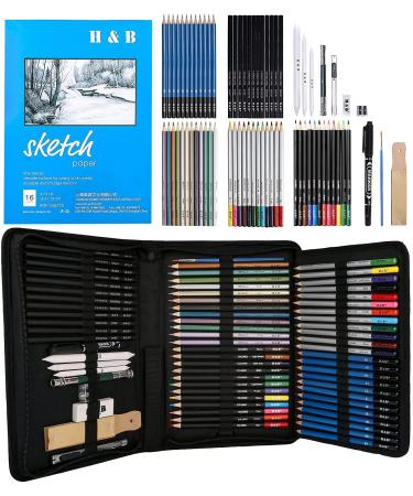 CORTEN Drawing Pencils for Sketching Shading Blending Crafting Drawing Supplies Sketching Kit Sketch Book, Coloring Book, Metallic Charcoal Soft Core Gift for Adults Kids Beginners