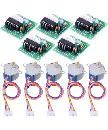 Longruner Geared Stepper Motor 28byj 48 with Uln2003 Driver Board for ArduinoIDE - 5X, 5V (with Wire) - Buy Online on SooperMarket.com