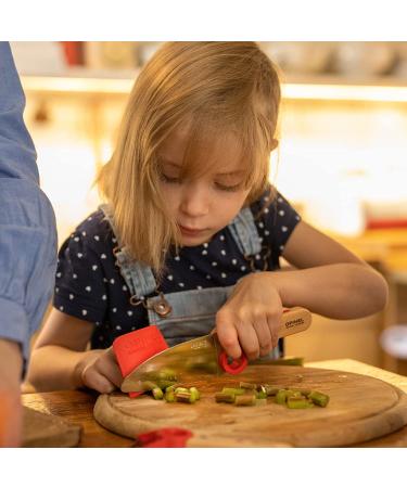 Opinel Le Petit Chef Knife Set | Child-Friendly Chef Knife with Rounded Tip and Finger Guard | Teach Kids Food Prep and Kitchen Safety | 2-Piece Set | Made in France - Buy Online on SooperMarket.com