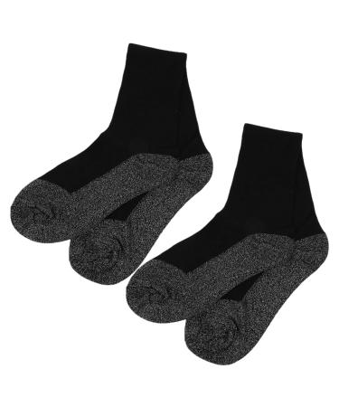 Redty down heated socks for men and women washable 2 pairs sports compression socks constant temperature heated foot warmers made of aluminum fiber 2 pairs of hiking socks thermos short