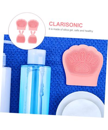 minkissy 32 Pcs Rabbit Ears Facial Brush Silicone Exfoliating Brush Hair Scalp Massager Facial Cleansing Pads Hand Held Massager Face Scrub Cleansing Brush Household Miss Silica Gel Pink Light Pinkx8pcs 7.5x7.5cmx8pcs - Buy Online on SooperMarket.com