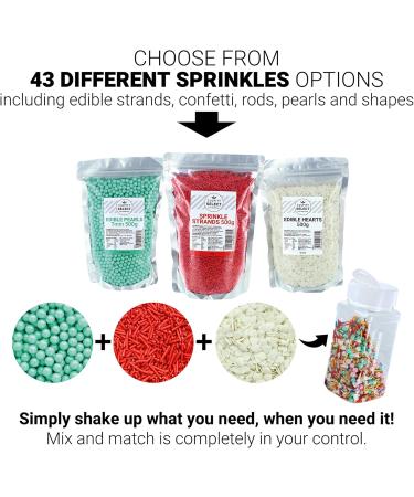 Culpitt Select Sprinkles | Black Sugar Strands Cake Sprinkle Decorations For Cakes Cupcakes Cookies Ice Cream and Desserts | 500g Strands Black - Buy Online on SooperMarket.com