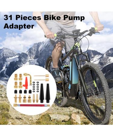 MxTimwan 31-Piece Bicycle Valve Adapter Set | Universal Bicycle Pump Adapters with Storage Box for Compressor Stand & Air Ball Pump - Buy Online on SooperMarket.com
