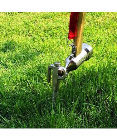 Durable Stainless Steel Dog Mooring Stake | Strong & Reliable for Yard Camping & Beach - Buy Online on SooperMarket.com