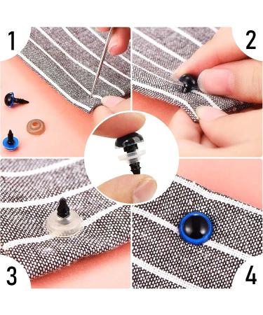 600pcs Colored Safety Eyes & Noses for Amigurumi | Plastic, 6mm-14mm, Assorted Colors - Buy Online on SooperMarket.com