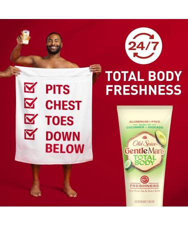 Old Spice Whole Body Deodorant for Men Total Body Deodorant Cucumber + Avocado Aluminum Free Deodorant Cream for 24/7 Freshness // Dermatologist Tested Whole Body Deodorant 3.0 oz - Buy Online on SooperMarket.com