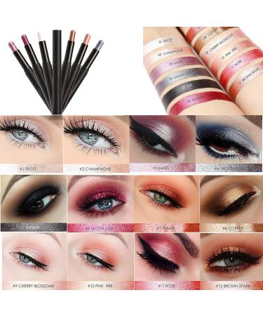 FILFEEL Eyeshadow Pencil Eyeshadow Stick Long Lasting Eye Shadow Pen Makeup Cosmetic Tool - 114mm Length Glitter (#1) - Buy Online on SooperMarket.com